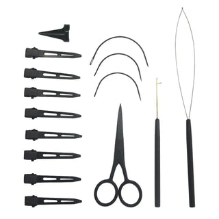 Professional Weft Hair Extension Tool Kit – 17 Pieces