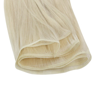 real human straight hair virgin hair bundles-#60-golden-hair extensions-silk weft-flat weft hair extensions-lengths-color-best-match near