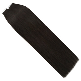 real virgin hair tape in extensions darkest brown #2