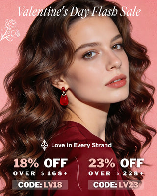 Valentines hair extensions special offer for smooth shiny long hair.