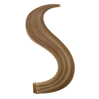 [US Only] Virgin Injection Tape in Hair Extensions Brown Highlights #P6/10