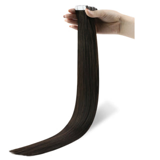 virgin brown tape in hair extensions #2