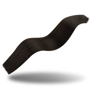 virgin tape in hair extensions for thin hair darkest brown #2