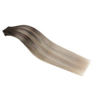 human hair tape in extensions blonde