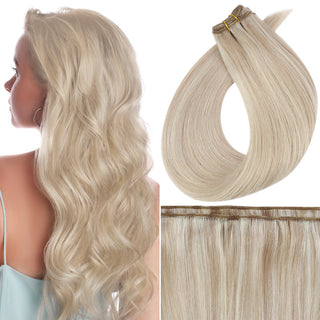 Virgin Weft Brazilian 100% Human Hair Sew In Bundles Highlights (#18/613)