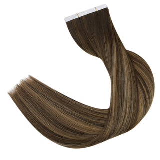 [SALE] Full Shine Flower Injection Tape in Extensions Virgin Human Hair Balayage(#BM)