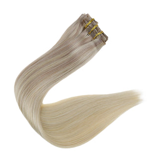 seamless weft clip in hair extensions
