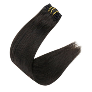 black human hair extensions clip in