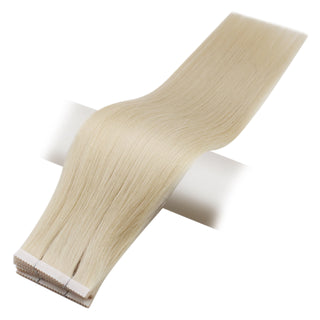 [SALE] Full Shine Flower Injection Tape in Extensions Virgin Human Hair Platinum Blonde(#60)-Flower Injection Tape in extension-Full Shine