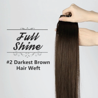 #2 Darkest Brown Human hair sew in