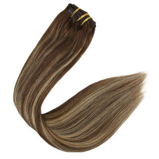 balayage hair extensions clip in human hair