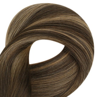 Virgin Weft Brazilian 100% Human Hair Sew In Bundles Balayage Highlights (#BM)