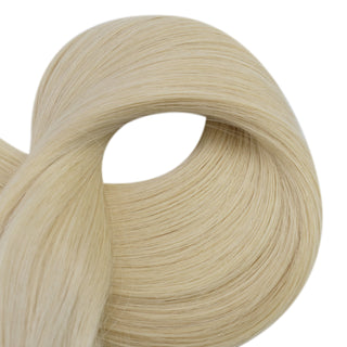 Full Shine Genius Weft Hair Extensions 100% Virgin Human Platinum Blonde (#60)