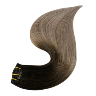 hair extensions clip in human hair
