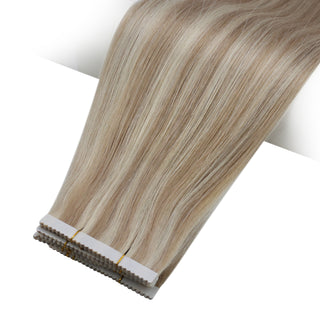 [SALE] Full Shine Flower Injection Tape in Extensions Virgin Human Hair Highlights(#P18/613)