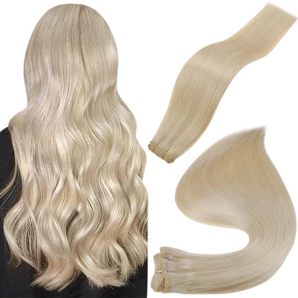 Blonde Highlights #16/22 Micro Ring Beads Remy Human Hair Extensions, 14 / 100g / Blonde