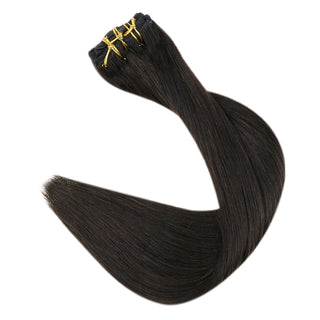 black clip on extensions human hair