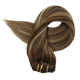 balayage human hair extensions clip in