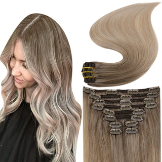 seamless hair extensions clip in