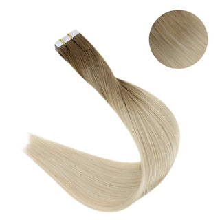 tape in real hair extensions blonde