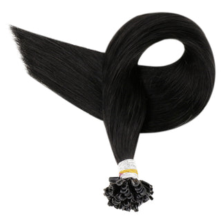 fusion hair extensions black