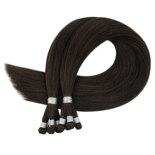 100% handmade hair extensions Hand Tied Weft Hair Extensions Full Shine 100% Virgin Human sew in weft hair extension