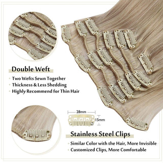 balayage clip hair extensions