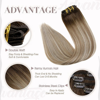 ash blonde clip hair extensions