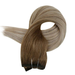 halo hair extensions balayage blonde