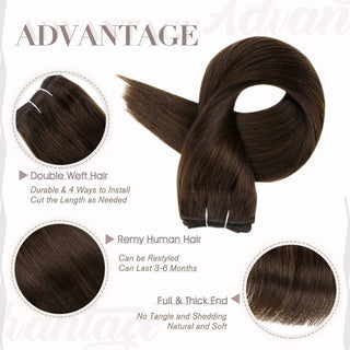 machine weft hand tied extensions