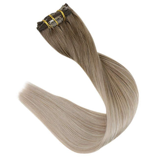 balayage ombre clip hair