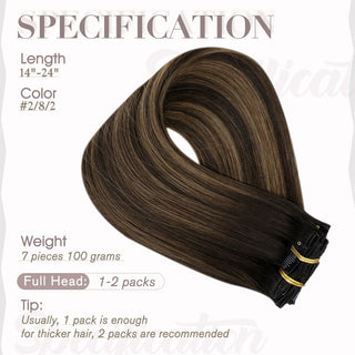 dark brown clip in hair extensions