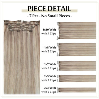7 pieces clip hair extensions