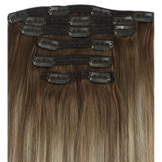 double weft clip in hair