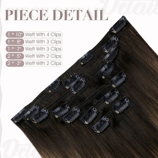 real human hair clip in extensions