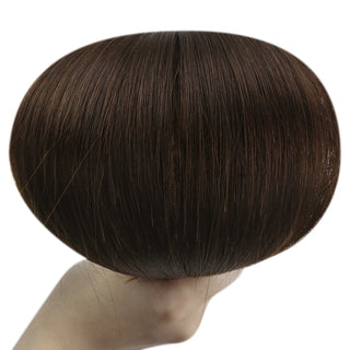Full Shine Lightweight I Tip Hair Extensions made from virgin human hair in Dark Brown #2 provide soft texture, natural shine, and comfortable daily wear.