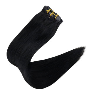 Fullshine classic black genius PU clip in extensions for everyday wear