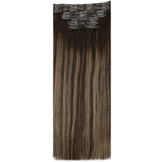 brown clip hair extensions