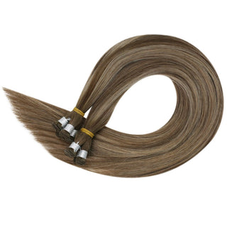 100% human hair hand tied extensions virgin hair sewing in weft hair extensions machine weft hair extensions