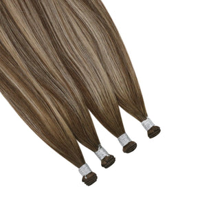 human hair hand tied weft Full Shine Hand Tied Weft Hair Extensions 100% Virgin Human human hair hand tied extensions