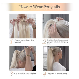 how to apply ponytail hair extensions