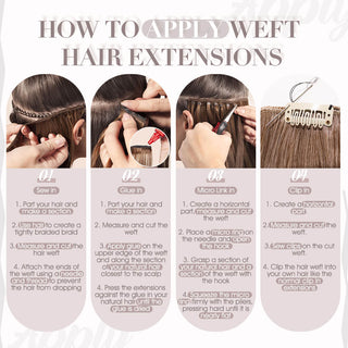 real hair weft extensions