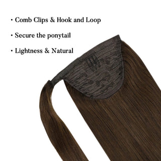 brown ponytail extension