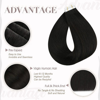 black hair tape in extensions