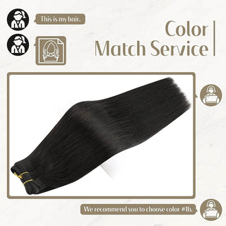 weft hair off black color